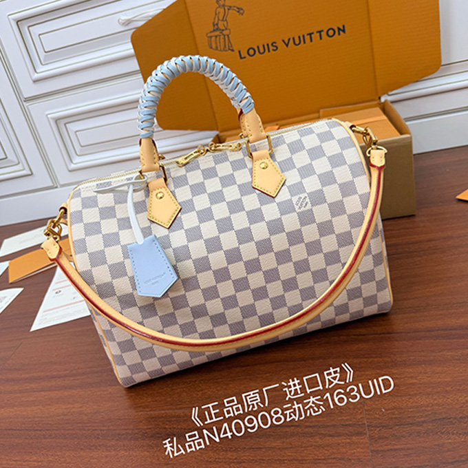 lv louis vuitton damier azur speedy handbag #n40908